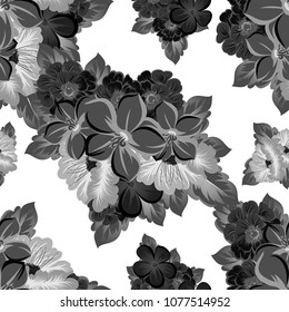 Seamless abstract floral pattern. For your fabric design, clothing, printed matter. Postcards, greeting cards and invitations for birthday, wedding, Valentine's day, party. Vector illustration