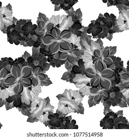 Seamless abstract floral pattern. For your fabric design, clothing, printed matter. Postcards, greeting cards and invitations for birthday, wedding, Valentine's day, party. Vector illustration