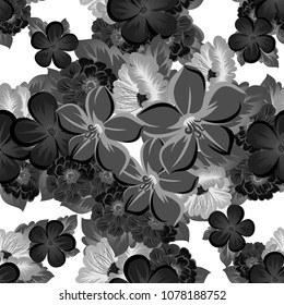 Seamless abstract floral pattern. For your fabric design, clothing, printed matter. Postcards, greeting cards and invitations for birthday, wedding, Valentine's day, party. Vector illustration