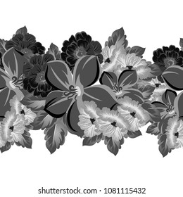 Seamless abstract floral pattern. For your fabric design, clothing, printed matter. Postcards, greeting cards and invitations for birthday, wedding, Valentine's day, party. Vector illustration