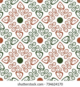 Seamless abstract floral pattern,mandala pattern