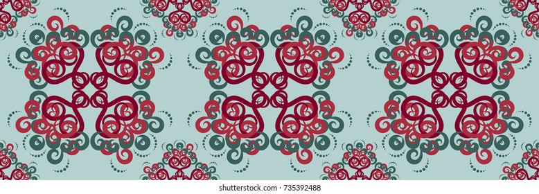 Seamless abstract floral pattern,mandala pattern