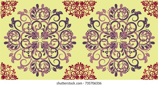 Seamless abstract floral pattern,mandala pattern