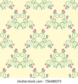 Seamless abstract floral pattern,mandala pattern
