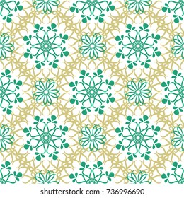 Seamless abstract floral pattern,mandala pattern