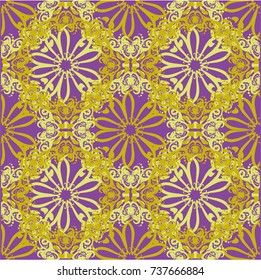 Seamless abstract floral pattern,mandala pattern