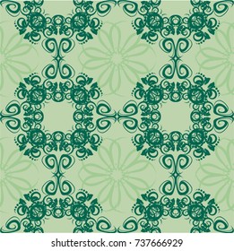 Seamless abstract floral pattern,mandala pattern