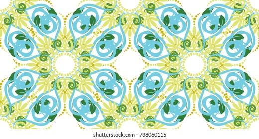 Seamless abstract floral pattern,mandala pattern