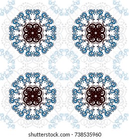 Seamless abstract floral pattern,mandala pattern