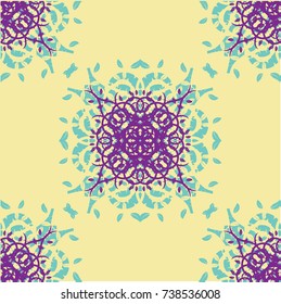 Seamless abstract floral pattern,mandala pattern