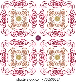 Seamless abstract floral pattern,mandala pattern