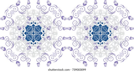 Seamless abstract floral pattern,mandala pattern