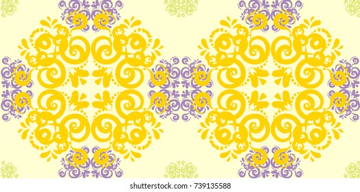 Seamless abstract floral pattern,mandala pattern