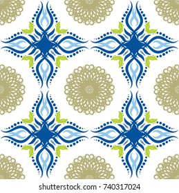 Seamless abstract floral pattern,mandala pattern