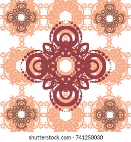 Seamless abstract floral pattern,mandala pattern