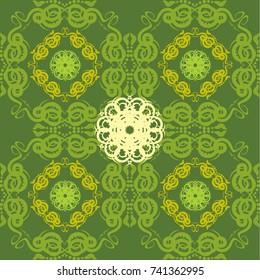 Seamless abstract floral pattern,mandala pattern
