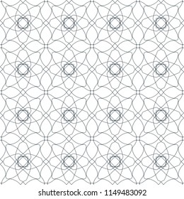 Seamless abstract floral patterns. Geometrical floral ornament. Beautiful vector background.