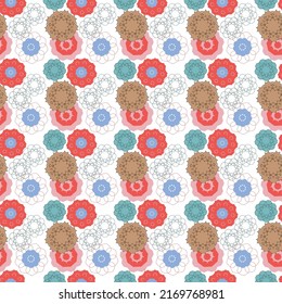 Seamless abstract floral patterns, hand-drawn.Vector design for paper, cover, fabric, interior decor and other users
