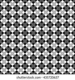 Seamless abstract floral square pattern in vector format.