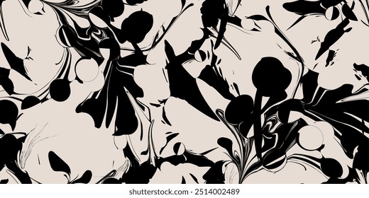 Seamless abstract floral texture. Nature flower leaf ornament. Fabric pattern design floral pattern. Vector illustration