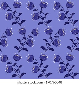 Seamless abstract floral vector illustration