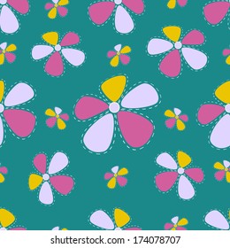 Seamless abstract floral vector illustration