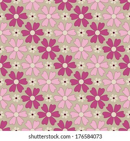 Seamless abstract floral vector illustration