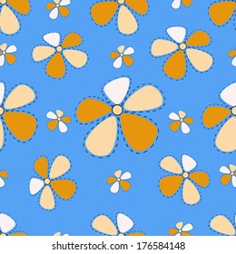 Seamless abstract floral vector illustration
