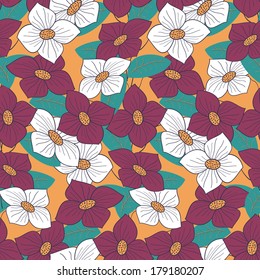 Seamless abstract floral vector illustration