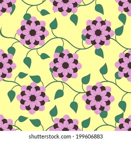 Seamless abstract floral vector illustration 