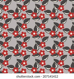 Seamless abstract floral vector illustration