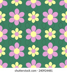Seamless abstract floral vector illustration 