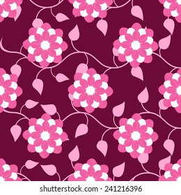 Seamless abstract floral vector illustration 
