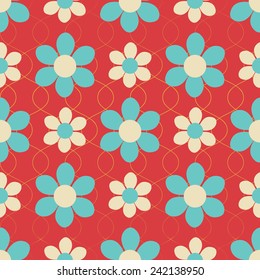 Seamless abstract floral vector illustration 