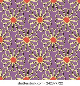 Seamless abstract floral vector illustration background 