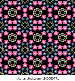 Seamless abstract floral vector illustration background 