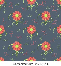 Seamless abstract floral vector illustration