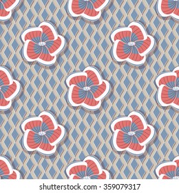 seamless abstract floral vector illustration