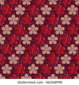 seamless abstract floral vector illustration