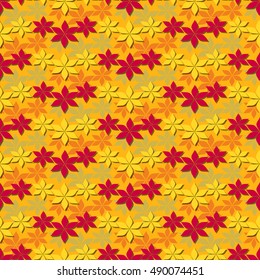 Seamless abstract floral vector illustration. Autumn motive