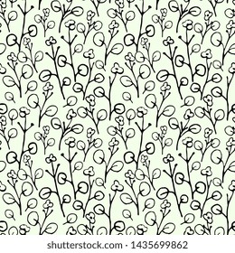 Seamless abstract floral vector pattern