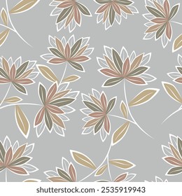 Seamless abstract floral wallpaper pattern design