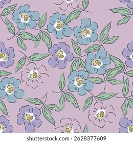 Seamless abstract floral wallpaper pattern design