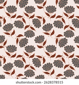 Diseño de patrón de Fondo de pantalla floral abstracto sin costuras