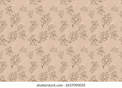 Seamless abstract flower blooming design. Pattern with floral seamless. Grunge textured abstract art vector with flower and plants in watercolor style.