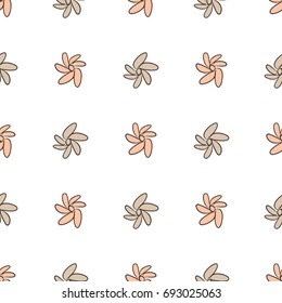 Seamless abstract flower illustrations background. Cartoon style vector graphic.