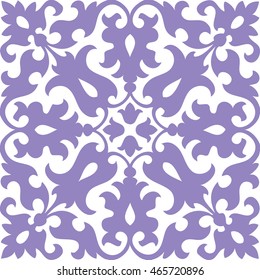 Seamless abstract flower and leaf ornament pattern