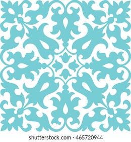 Seamless abstract flower and leaf ornament pattern