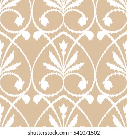Seamless abstract flower and leaf pattern