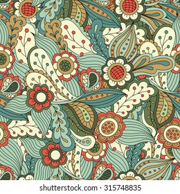 Seamless abstract flower pattern. Seamless pattern can be used for wallpaper, pattern fills, web page background,surface textures. Gorgeous seamless floral background